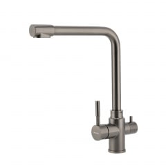 Змішувач для кухні Granado Badalona Lux PVD black з підключенням фільтра питної води графіт (gz0407LPVD) Киев