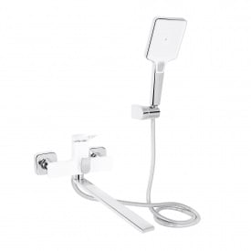 Змішувач для ванни Qtap Presto довгий з душовим гарнітуром хром (QTPRE2601CRW45578)