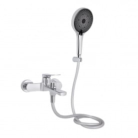 Змішувач для ванни Qtap Slavonice з душовим гарнітуром хром (QTSLV259CRM48034)