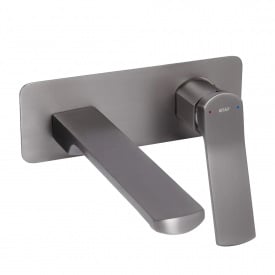 Змішувач для раковини Qtap Slavonice прихованого монтажу сталь (QTSLA273GMB45920)