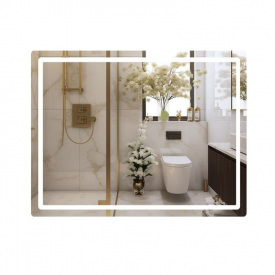 Дзеркало Qtap Mideya (MI1) 1200х800 з LED-підсвічуванням, димером та антизапотіванням (QT2078F12080)