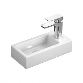 Раковина накладна Koller Pool Kvadro 370x185x90 мм правий білий (1810020139)