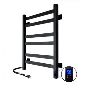 Електрична рушникосушка Navin Авангард 480x600 Sensor, лівий, таймер чорний