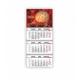 Календар квартальний настінний Vivay 2026 Медичний 30x65 см Різнокольоровий (hub_n6d6sa)