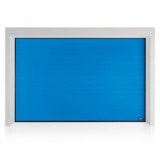 Секційні гаражні ворота Gant Plus Pro - панель Широка лінія, розмір 2500x2200 мм., колір Блакитний - Solent Blue. Ручне управління.