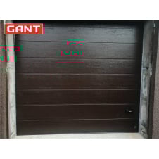Секционные гаражные ворота Gant Plus размер 2400х2030 мм. (Широкая линия – под дерево) Торсион