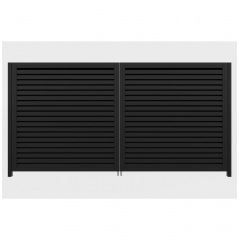 Ворота розпашні Жалюзі Лего (Чорний) Київ
