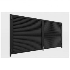 Ворота розпашні Твінго класичне (Чорний) Самбір