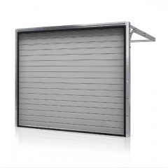 Секційні гаражні ворота Gant Plus - панель Широка лінія, розмір 2800x2400 мм., колір Срібло RAL 9006. Ручне управління. Київ