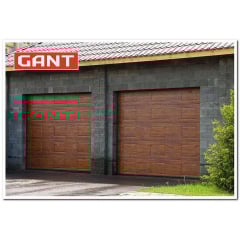 Секционные гаражные ворота Gant Plus размер 2400х2030 мм. (Филенка - под дерево) Торсион Каменец-Подольский
