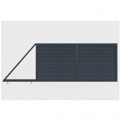 Ворота відкатні Твінго класичне (Антрацит) Самбір