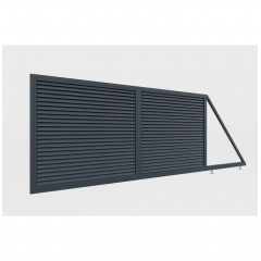 Ворота відкатні Твінго класичне (Антрацит) Самбір