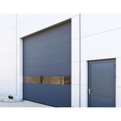 Секційні гаражні ворота Gant Plus Pro - панель Гладка, розмір 2500x2400 мм., колір Графіт RAL DB-703. Ручне управління. Чернівці