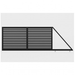 Ворота відкатні Ранчо класичне (Чорний) Самбір