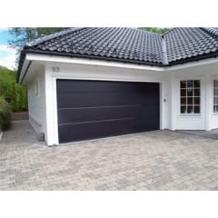 Секционные гаражные ворота Gant Plus - панель Гладкая, размер 2500x2200 мм., цвет Графит RAL DB-703. Ручное управление. Киев