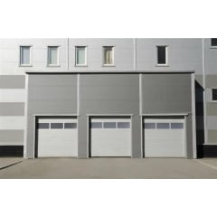 Промышленные гаражные ворота Gant Plus Pro - панель Широкая линия, размер 2700x2300 мм., цвет Белый RAL 9010. Ручное управление. Киев