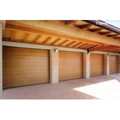 Промышленные гаражные ворота Gant Plus Pro - панель Широкая линия, размер 4500x3000 мм., цвет Золотой дуб. Ручное управление. Киев