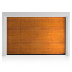 Секційні гаражні ворота Gant PR - панель Фільонка, розмір 3200x2600 мм., колір Золотий дуб. Ручне управління. Київ