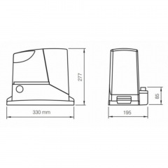 Комплект автоматики Nice RD 400 KCE для відкатних воріт (Італія) Київ