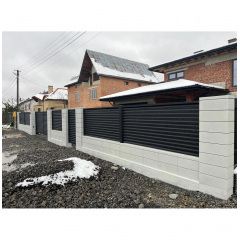 Паркан Жалюзі Ромб (Темно-коричневий) Талалаївка