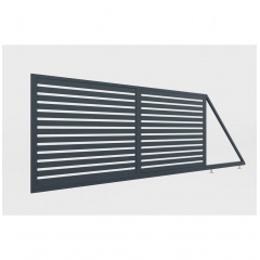 Ворота відкатні Ранчо класичне (Антрацит) Самбір