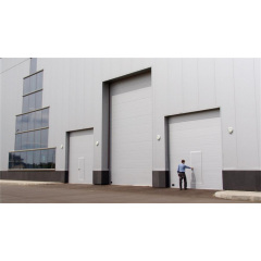 Секційні гаражні ворота Gant Plus Pro - панель Широка лінія, розмір 2500x2500 мм., колір Білий RAL 9010. Ручне управління. Київ