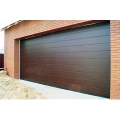 Секционные гаражные ворота Gant Plus - панель Широкая линия, размер 3600x2900 мм., цвет Венге. Ручное управление. Киев