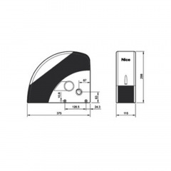 Электропривод Nice SO 2000 для промышленных секционных ворот Акимовка