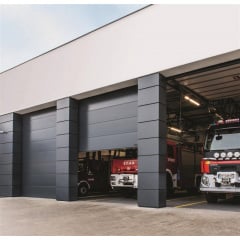 Промислові гаражні ворота Gant Plus Pro - панель Широка лінія, розмір 3500x2700 мм., колір Антрацит RAL 7016. Ручне управління. Київ