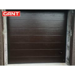 Cекційні Секційні гаражні ворота Gant Plus розмір 2400 х 2030 мм. (Широка лінія - під дерево) Пружини розтягу Київ