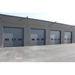 Промышленные гаражные ворота Gant Plus Pro - панель Гладкая, размер 4000x3200 мм., цвет Графит RAL DB-703. Ручное управление. Кропивницкий