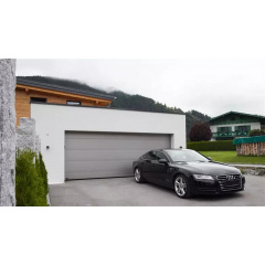 Секционные гаражные ворота Gant Plus - панель Широкая линия, размер 3600x2900 мм., цвет Серебро RAL 9006. Ручное управление. Киев