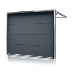 Секционные гаражные ворота Gant Plus - панель Гладкая, размер 3600x3000 мм., цвет Графит RAL DB-703. Ручное управление. Вольнянск
