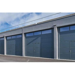 Промышленные гаражные ворота Gant Plus Pro - панель Гладкая, размер 3500x2700 мм., цвет Графит RAL DB-703. Ручное управление. Киев