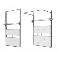 Промислові гаражні ворота Gant Plus Pro - панель Широка лінія, розмір 3600x3000 мм., колір Венге. Ручне управління. Київ