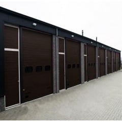 Промислові гаражні ворота Gant Plus Pro - панель Широка лінія, розмір 3600x3000 мм., колір Венге. Ручне управління. Київ