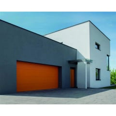 Секционные гаражные ворота Gant Plus - панель Широкая линия, размер 4000x3200 мм., цвет Желтый - Aztec Yellow. Ручное управление. Киев