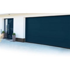 Секционные гаражные ворота Gant Plus - панель Широкая линия, размер 3500x2500 мм., цвет Антрацит RAL 7016. Ручное управление. Киев