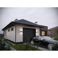 Секционные гаражные ворота Gant PR - панель Широкая линия, размер 3300x2600 мм., цвет Антрацит RAL 7016. Ручное управление. Киев