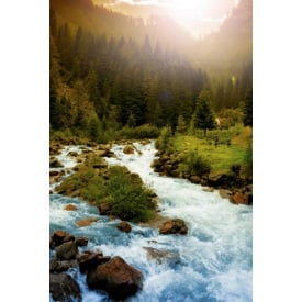 Обігрівач-картина інфрачервоний настінний ТРІО 400W 100 х 57 см, гірська річка (010025)