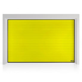 Промислові гаражні ворота Gant Plus Pro - панель Широка лінія, розмір 3300x2600 мм., колір Жовтий - Aztec Yellow. Ручне управління.