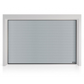 Промислові гаражні ворота Gant Plus Pro - панель Широка лінія, розмір 3900x3000 мм., колір Срібло RAL 9006. Ручне управління.