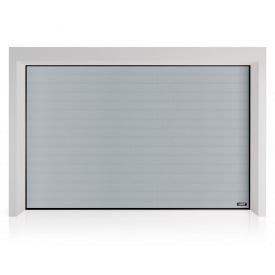 Промислові гаражні ворота Gant Plus Pro - панель Широка лінія, розмір 3700x3200 мм., колір Срібло RAL 9006. Ручне управління.