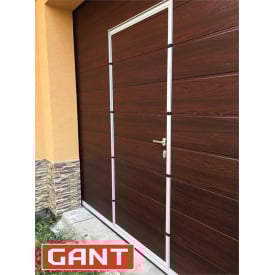 Промышленные гаражные ворота Gant Plus Pro размер 2400 х 2030 мм. (Широкая линия – под дерево) Торсион