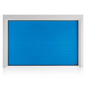 Секционные гаражные ворота Gant Plus - панель Широкая линия, размер 3900x3100 мм., цвет Голубой - Solent Blue. Ручное управление.