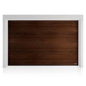 Секционные гаражные ворота Gant Plus - панель Широкая линия, размер 2500x2200 мм., цвет Венге. Ручное управление.