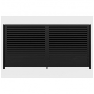 Ворота розпашні Жалюзі Лего (Чорний)