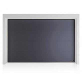 Секційні гаражні ворота Gant Plus - панель Гладка, розмір 2500x2400 мм., колір Графіт RAL DB-703. Ручне управління.