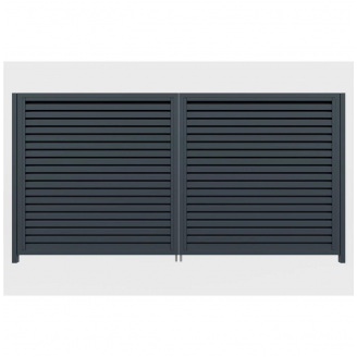 Ворота розпашні Жалюзі Лего (Антрацит)