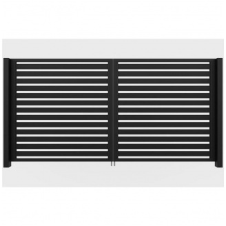 Ворота розпашні Ранчо класичне (Чорний)